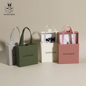 Boîte à bijoux en carton écologique avec logo personnalisé, <span class=keywords><strong>tiroir</strong></span> coulissant à ruban pour bagues, emballage de bijoux en relief, matériaux recyclés - Product Image 4