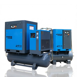 Compressore d'aria a vite a frequenza variabile certificato CE da 7,5 kW-22 kW con essiccatore d'aria e serbatoio per officina, riparazione auto, lavorazione del legno - Product Image 1