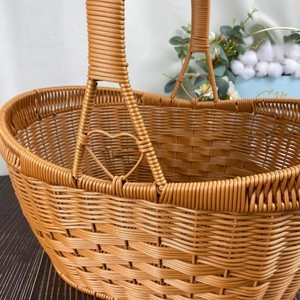 Cesto di stoccaggio in tessuto di Rattan fatto a mano per cucina bagno soggiorno-cestino da Picnic all'ingrosso - Product Image 2