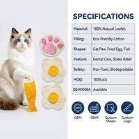 Juego de Juguetes Dentales para Gatos de Luffa Sostenible, Precio de Fábrica al por Mayor, Formas y Marcas Personalizadas Disponibles, OEM/ODM