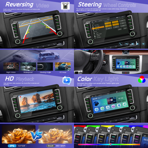 <span class=keywords><strong>Autoradio</strong></span> Podofo 7'' <span class=keywords><strong>2</strong></span> <span class=keywords><strong>Din</strong></span> MP5 avec Carplay et Android Auto sans fil, BT/FM/AM/RDS pour VW/PASSAT/POLO/GOLF, fabrication OEM/ODM - Product Image 4