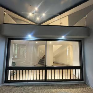Fenêtre <span class=keywords><strong>coulissante</strong></span> en <span class=keywords><strong>baie</strong></span> en alliage d'aluminium insonorisée et résistante aux chocs, <span class=keywords><strong>style</strong></span> français européen, avec verre trempé pour usage extérieur en sous-sol - Product Image 4