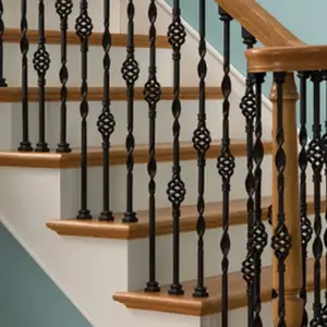 Good quality new design forged iron railings and stair railings