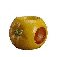Diffuseur d'arômes en céramique en forme d'orange, brûleur d'huiles essentielles, porte-bougie pour la décoration de la maison