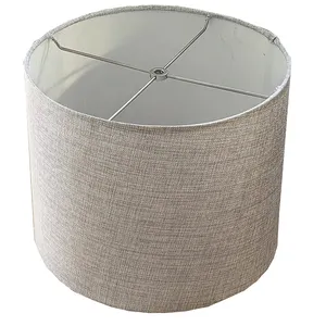 Cheap Factory Wholesale Price Pure Color Round Linen Fabric Lampshade For Table Lamp Floor Lamp