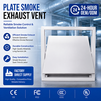 Sortie d'échappement de fumée multi-feuilles en alliage d'aluminium solide persienne d'échappement de fumée de feu à pression positive Alimentation en air HVAC Systems Parts