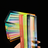 Protecteur de cartes de collection en TPU gradué, support de présentation anti-choc avec plaque arrière transparente à paillettes dégradées