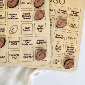Jeu de société de bingo de football, cartes de jeu de société, football, basketball, baseball, balles en bois pour les soirées, les groupes, les fêtes de famille - Product Image 4