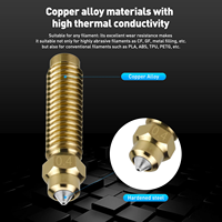 Untuk Elegoo Centauri kuningan bimallic Nozzle 0.2/0.4/0.6/0.8mm Hotend nozel untuk Centauri karbon 3D Printer suku cadang pengganti