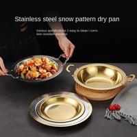 Pot chaud sec jetable Binaraled d'or commercial marteau créatif plaque de vaisselle en acier inoxydable épaissie pour la conception de plantes de fêtes