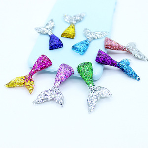 Shining Mini Resin <b>Mermaid</b> Fish Tail Miniature Charm <b>Accessories</b> for DIY Jewelry Hair Clip Making Flatback Crafts Hairpin Decor - Product Image 5
