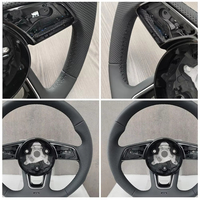 Volant sport à fond plat en cuir Alcantara pour Audi A6 C7 A3 A4 B8 B9 S5 A5 Q5 RS3 RS7 A7 Q7