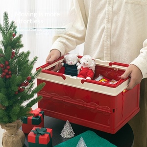Caja <span class=keywords><strong>de</strong></span> Almacenamiento Plegable <span class=keywords><strong>de</strong></span> Plástico Rectangular para Reuniones Anuales, <span class=keywords><strong>Navidad</strong></span>, Año Nuevo, Caja <span class=keywords><strong>de</strong></span> Regalo, <span class=keywords><strong>Cesta</strong></span> <span class=keywords><strong>de</strong></span> Compras Portátil IP <span class=keywords><strong>de</strong></span> 10-20L - Product Image 1