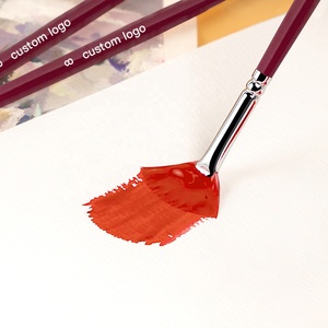 Logo personnalisé, <span class=keywords><strong>vente</strong></span> flash, lot de 3 pinceaux professionnels en bambou, ensemble de pinceaux d'art - Product Image 4