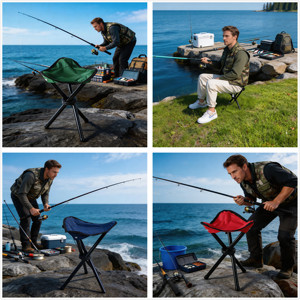 Kursi Lipat Portabel untuk Memancing, Ringan, Cocok untuk Berkemah, Memancing, Hiking, dan Pantai - Product Image 3
