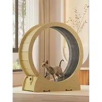 Caminadora y Rueda de Ejercicio para Gatos, Juguete para Mascotas de Uso Doméstico, Material de Fibra de Madera