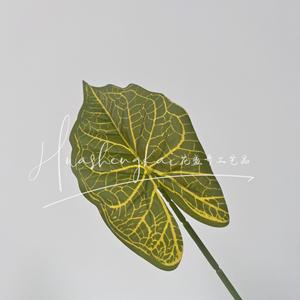 Taro Leaf <b>Artificial</b> Flower Single <b>Stem</b> High Simulation Silk Plant Wedding Home Decoration Outdoor Props - Product Image 3