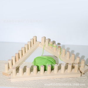 Kit de telar de madera para tejer a mano, herramientas de artesanía de madera maciza para proyectos de hilo - Product Image 3