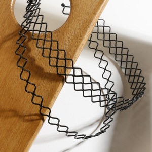 Simple Metal Hairband Black Non-Slip <strong>Wavy</strong> Thin Metal Wire Forming Spring Wire Frame <strong>Headband</strong> - Product Image 4
