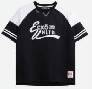 Contrast Color <b>Collarless</b> Summer Knitted Baseball Tee Raglan Sleeve Letter Print Short Sleeve Men <b>Shirt</b> Casual Streetwear - Product Image 1
