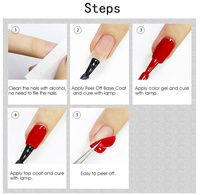 L&M OEM 15ml Gel UV transparent peel-off pour base coat, non toxique, certifié CE & MSDS, marque privée