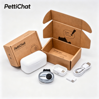 Localisateur d'animaux de compagnie avec traduction de comportement/émotions, traducteur bilingue humain-animal, traceur GPS étanche IP65, autonomie de plus de 20h, technologie NFC