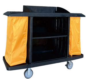 CHAOBAO D-205A Chariot de préposé aux chambres de haute qualité Chariot de ménage noir de qualité supérieure pour hôtels <span class=keywords><strong>Design</strong></span> moderne Matière plastique - Product Image 3