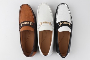 Nuevos Mocasines de Moda para Hombre, Zapatos de Conducir, Mocasines Gommino, Zapatos Planos de Microfibra con Decoración Metálica, Color Combinado - Product Image 4