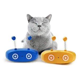 Многофункциональные аксессуары для домашних животных, Интерактивная игрушка для кошек с лазером и перьями, автоматическая роботизированная движущаяся игрушка для кошек