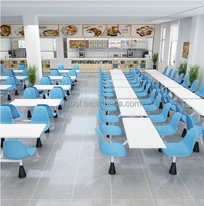 Muebles de restaurante baratos, cafetería escolar, comida rápida, juego de mesa y silla de catering, <span class=keywords><strong>mesas</strong></span> y sillas de comedor del campus - Product Image 3