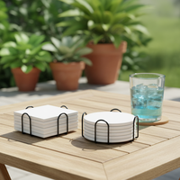 Sous-verres en céramique classiques personnalisés de luxe, imprimés sur mesure, écologiques, résistants à la chaleur, non toxiques et absorbants pour la vente en gros