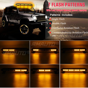 Luz Estroboscópica LED de 12V para Techo de Auto, de 15 a 38 Pulgadas, Luz de Advertencia Intermitente de Seguridad para Camiones, Remolques e Ingeniería - Product Image 2