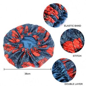 Gorro Ankara Reversible de Doble Capa con Forro de Satén y Estampado Africano para Mujer, Talla Grande, para Viajes y Playa, Moda para las Cuatro Estaciones - Product Image 4