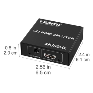 Répartiteur HDTV haute définition 1x2 4K 60Hz, 1 entrée 2 sorties, pour double écran miroir pour HDTV <span class=keywords><strong>PS5</strong></span> Xbox - Product Image 3