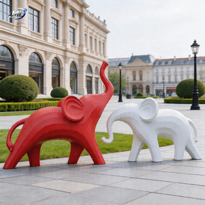 Custom Handmade Fiberglass Elephant Sculpture with Decoupage Technique for Outdoor Art Decor Amusement Park <b>Statue</b> - Product Image 2