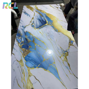 RCL alto marmo lucido Uv Pvc laminato lamiera impermeabile pannello Uv PVC fogli di marmo per la decorazione d'interni - Product Image 4
