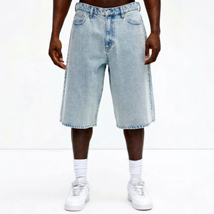 <b>Men</b> Denim Short 100% Cotton Denim Washed Finish Button Closure Pocket Trendy Look Ideal <b>For</b> Casual Wear Breathable & Comfortable - Product Image 1