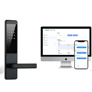 TTlock app sistema di controllo keyless rfid card tastiera password hotel rent room sicuro smart electric digital door lock fechadura