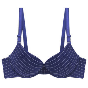 Sin costuras transpirable 3 / 4 Copa Push up sin frente de una pieza niñas tamaño a rayas con anillo de acero sujetador breve y conjunto de bragas - Product Image 5