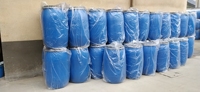 Tambour bleu écologique de 55 gallons avec poignée en plastique 200L impression par transfert de chaleur seau de stockage de produits chimiques OEM personnalisé