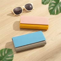 Étui à lunettes rectangulaire en PU double couche, tendance