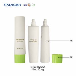 Tubes de crème solaire cosmétique vides blancs, flacon à presser, tube en plastique personnalisé pour crèmes solaires, flacon en plastique - Product Image 1