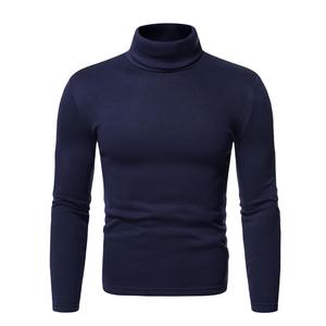 Nueva Colección de Otoño, Camisetas de <span class=keywords><strong>Cuello</strong></span> <span class=keywords><strong>Alto</strong></span> para <span class=keywords><strong>Hombre</strong></span>, Color Sólido, Moda, Corte Ajustado, Suéteres de Punto, Tops Casuales de Manga Larga con <span class=keywords><strong>Cuello</strong></span> <span class=keywords><strong>Alto</strong></span> - Product Image 3