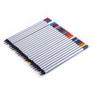Coffret de crayons de couleur pastel personnalisés de qualité supérieure Wood+ Lead Hb pour dessin artistique, formes rondes, hexagonales, triangulaires et carrées - Product Image 1