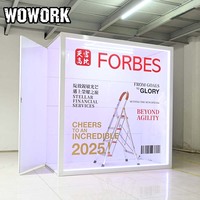 WOWORK Cadre lumineux LED néon détachable et pliable de 1,2 m, lettres et chiffres remplissables pour décoration de fête d'anniversaire et événements