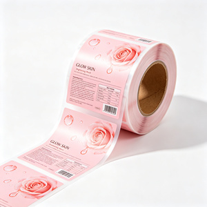 Sachet personnalisé thermoscellable en plastique pour masque facial, étanche à l'humidité, pochette d'échantillon cosmétique rose, emballage stand-up - Product Image 2