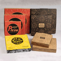 Kotak kertas kemasan Pizza oktagon bulat murah kustom wadah makanan bungkus Pizza kotak makan siang grosir