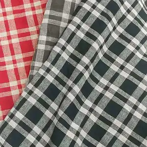 Supplier white and black stripe washed yarn-dyed glen check spandex fabrics plaid linen cotton fabric for shirting for sale