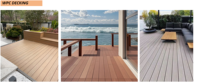 Plancher composite en WPC pour terrasse extérieure, antidérapant, imperméable, OEM 140*25mm, pour jardin et patio
