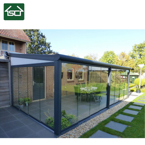 Véranda murale en aluminium avec porte coulissante, jardin d'extérieur, véranda en verre - Product Image 2